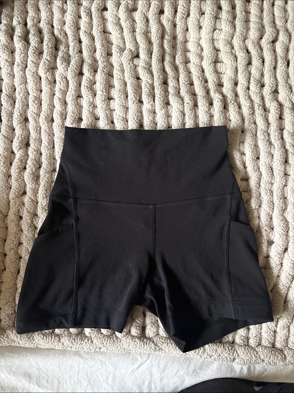 Black Lulu biker shorts size 2